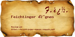 Feichtinger Ágnes névjegykártya